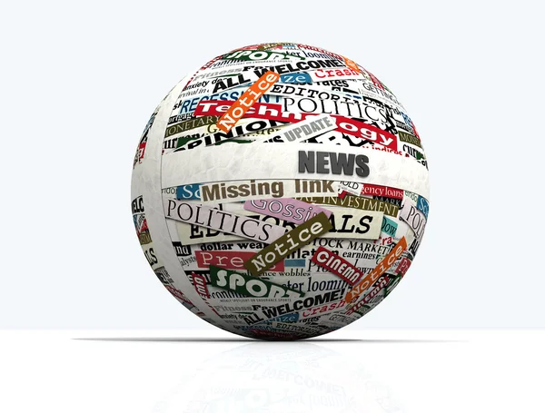 News globe — Stock Photo, Image