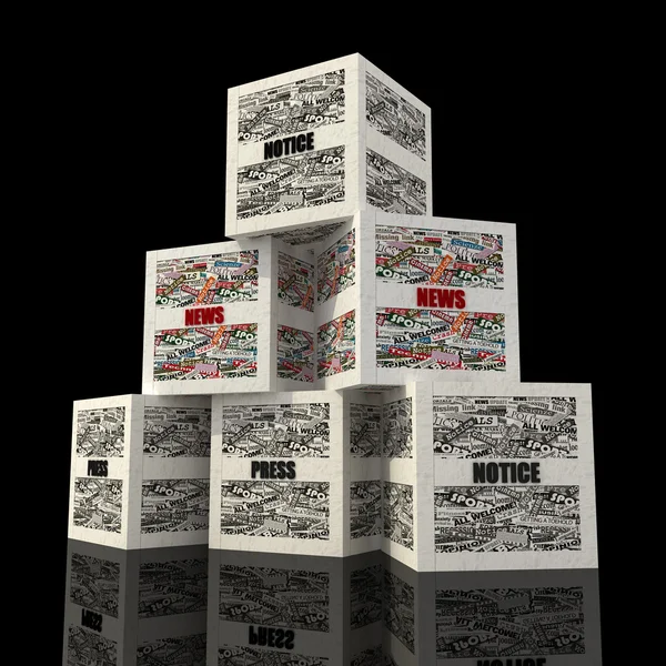 Piramide box notizie — Foto Stock