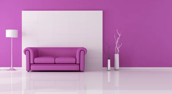 Roze woonkamer — Stockfoto