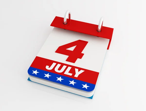 Τέταρτο του Ιουλίου ημερολόγιο επιφάνειας εργασίας — Φωτογραφία Αρχείου