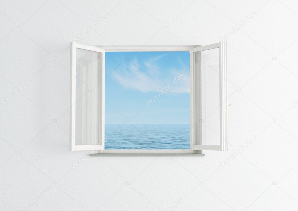 White open window