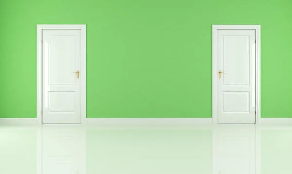 Pusty pokój zielony — Zdjęcie stockowe