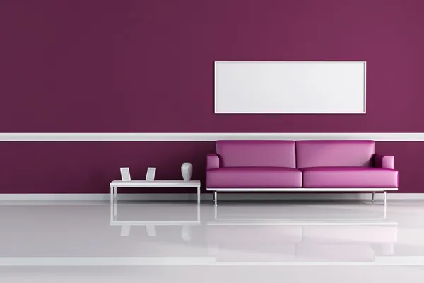 紫色客厅 — 图库照片