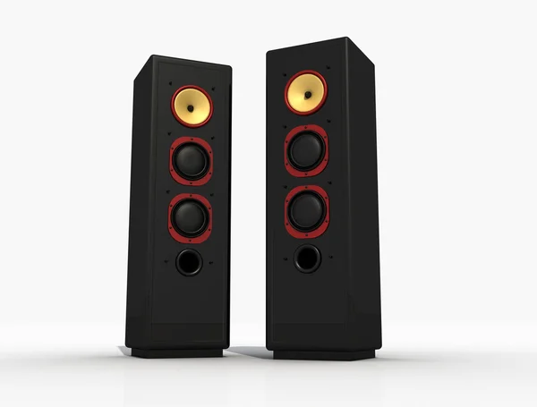 Black audio speaker — Stock Photo, Image