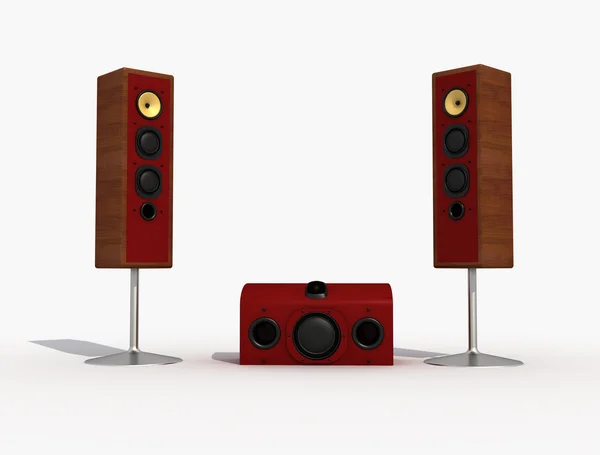 Audio speaker and sub-woofer — Stock Photo, Image