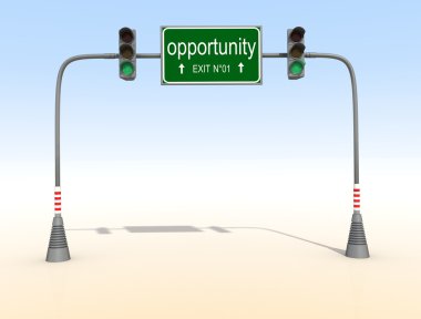 Green light for opportunity clipart