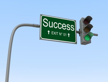 Green light for success clipart