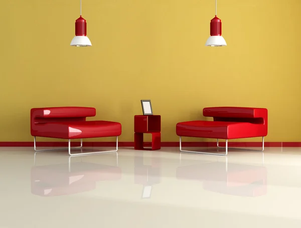 Deux fauteuils rouges — Photo