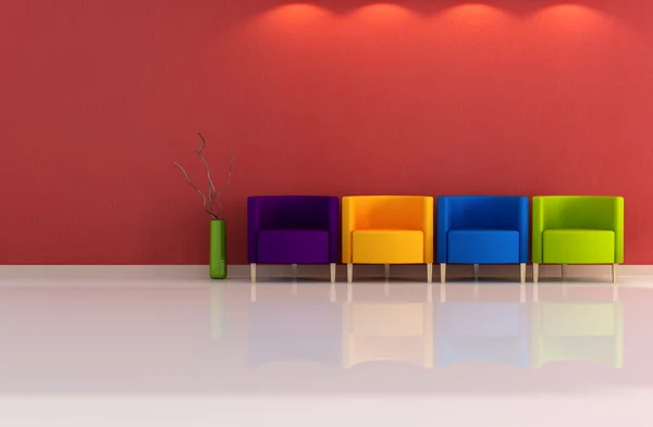 Farbiger Sessel — Stockfoto