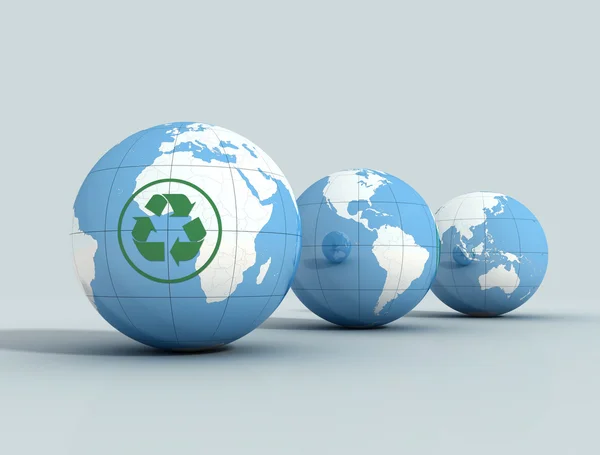 Globalny recykling — Zdjęcie stockowe