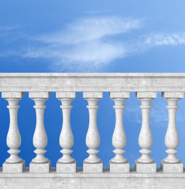 Stone white balustrade clipart