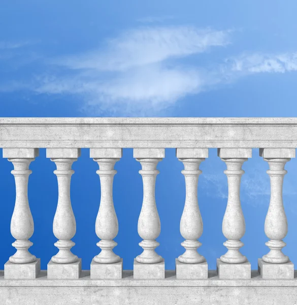 Stone white balustrade — Stock Photo, Image