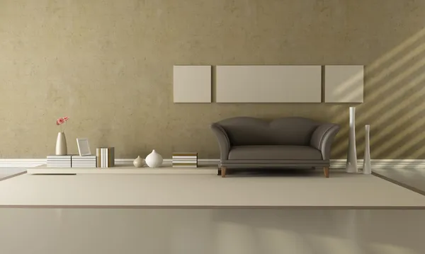 Bruin en beige lounge — Stockfoto