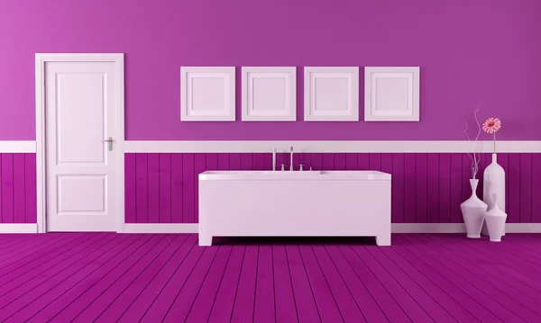 Łazienka fioletowy — Zdjęcie stockowe