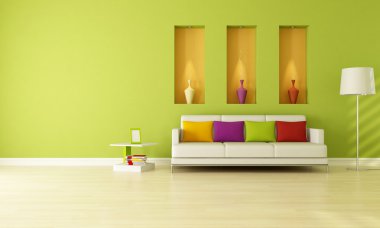 Green living room clipart