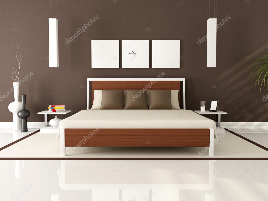 Brown modern bedroom