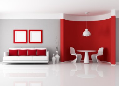 Contemporary dining room clipart