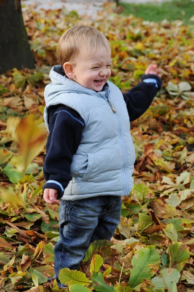 Feliz rindo jovem menino — Fotografia de Stock