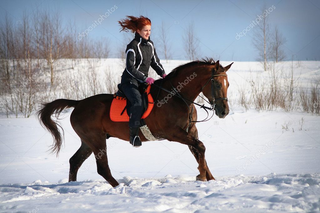 Winter horse ride