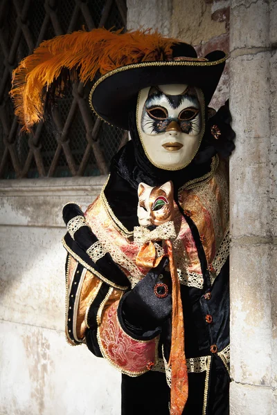 Carnevale di Venezia 2011 personaggio in costume — Foto Stock