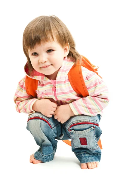 stock image Kid squatting