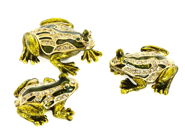 Три жаб говорити — стокове фото