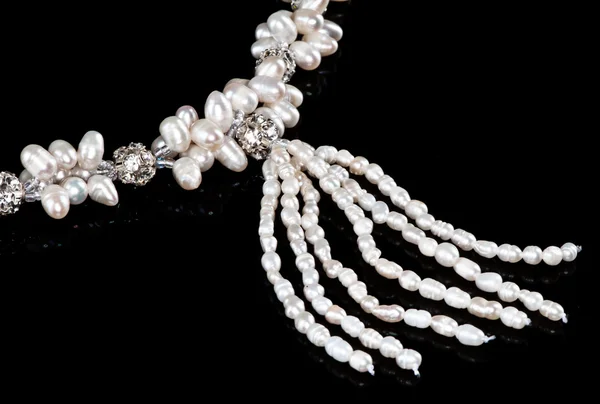 A part of a pearl necklace — Stock Photo, Image