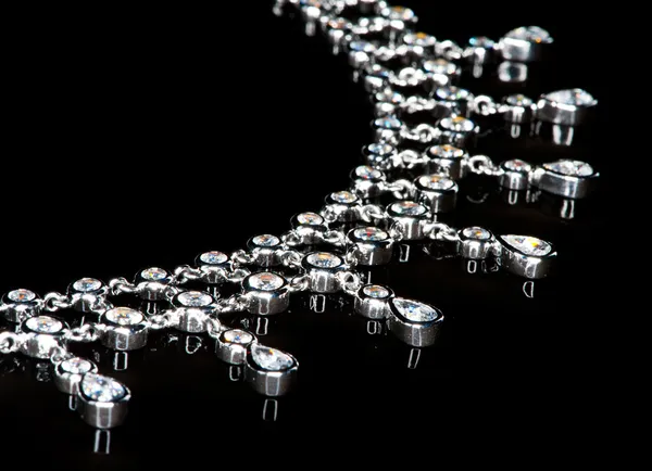 Бриллиантовое ожерелье (крупный план ) Лицензионные Стоковые Фото