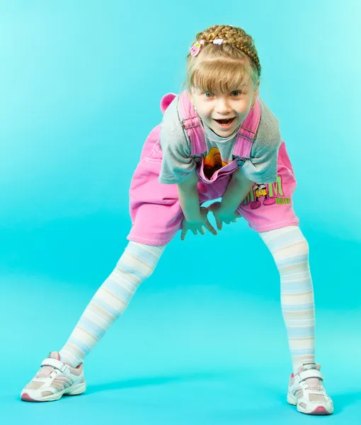 Маленькая гимнастка — стоковое фото