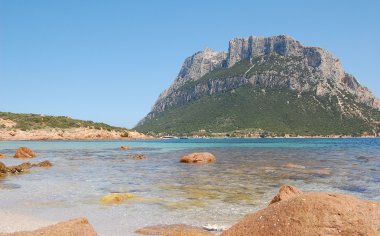 tavolara Adası - Sardunya İtalya'nın peyzaj