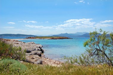 Sardinya deniz manzara