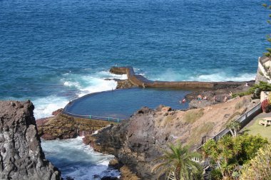 doğal yüzme havuzunda tenerife, los gigantos. Kanarya Adaları, İspanya