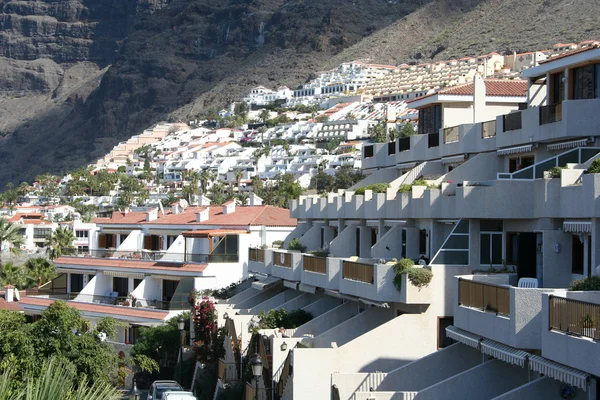 Tropické Domů Útesu Kanárské Tenerife — Stock fotografie