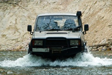 The off-road. On the river Van Chin. clipart