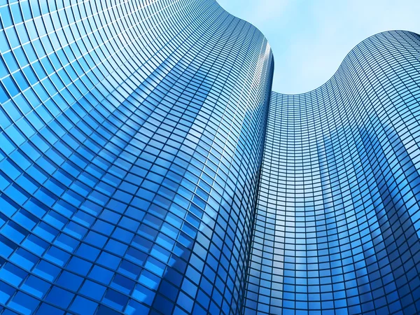 Edificio de oficinas sobre un fondo del cielo azul — Foto de Stock