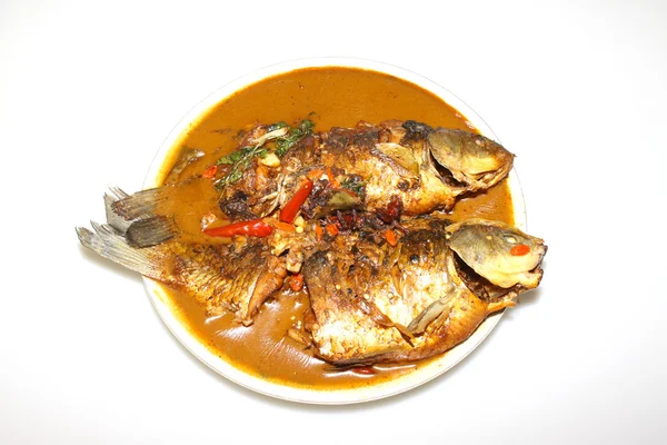 stock image Cook fish on a white background