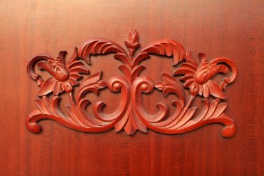 Enchased in metal decorative pattern on the wall clipart