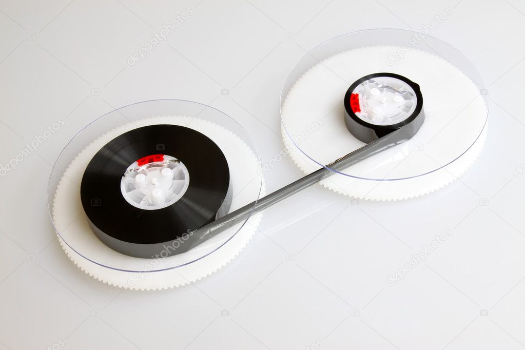 Magnetic tape on a white background