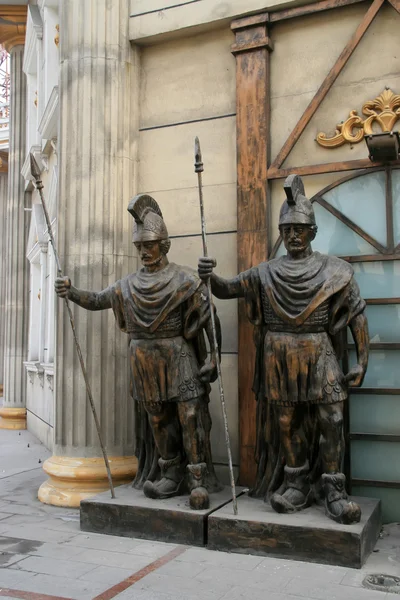 Römische Streitwagen Krieger Pferde Skulptur — Stockfoto