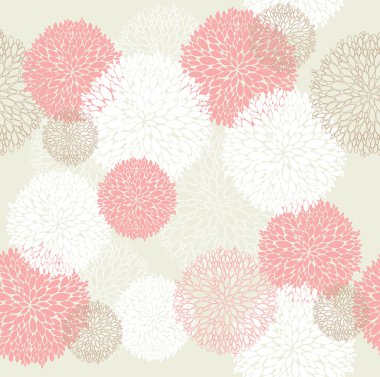 Seamless spring floral pattern clipart