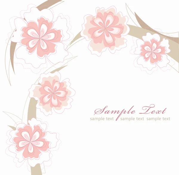 Romantisk rosa blomma bakgrund — Stock vektor