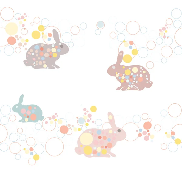 귀여운 원활한 부활절 토끼 패턴 — 스톡 벡터