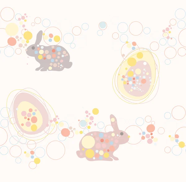 Χαριτωμένο άνευ ραφής Πάσχα κουνέλι και αυγό μοτίβο — Διανυσματικό Αρχείο