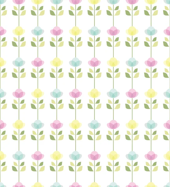 シームレスな春の花柄のパターン — ストックベクタ