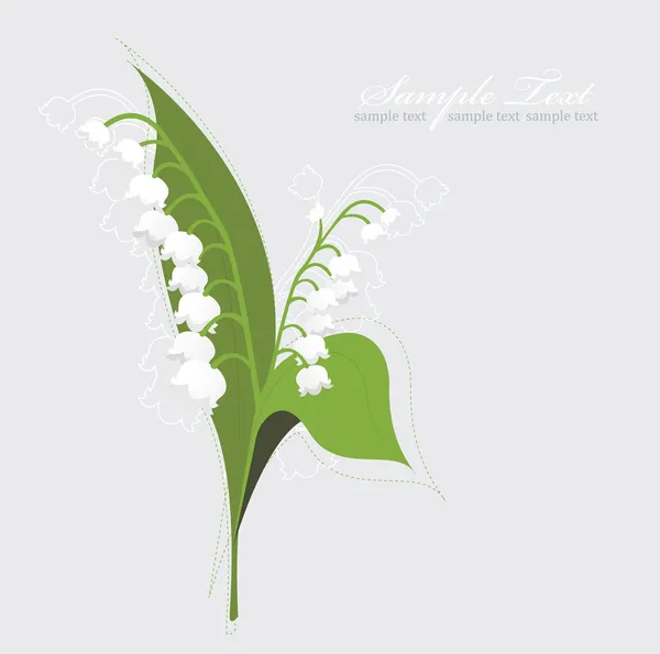 Lily av dalen bakgrund — Stock vektor