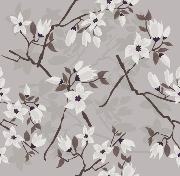 Patrón sin costura de flor de cerezo — Vector de stock