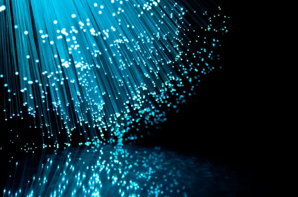 Fibre optics and reflections. Stock Picture