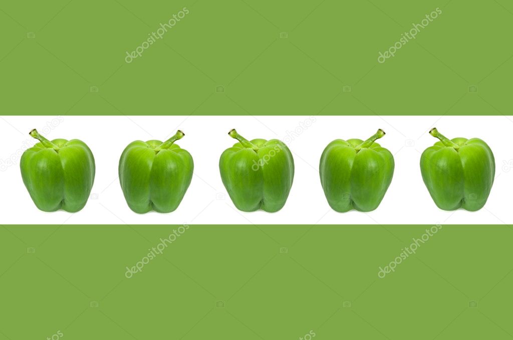 Green pepper border. Stock Photo by ©72soul 4929707