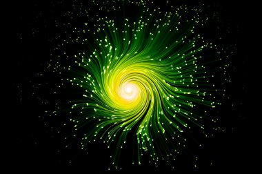 Abstract green telecommunications swirl clipart