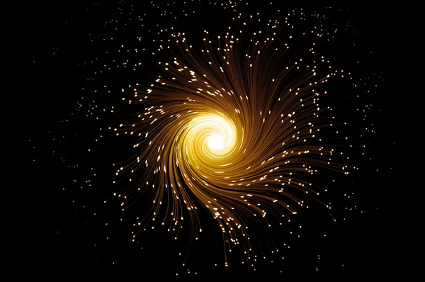 Golden telecommunications swirl — Stock Photo, Image
